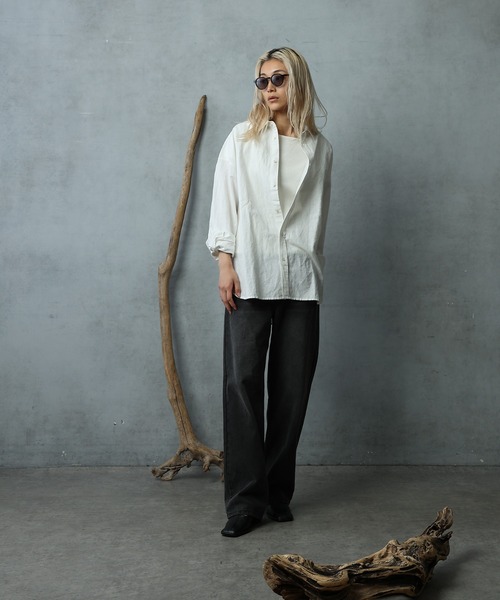 paradigm（パラダイム）の「【paradigm】コットンリブスクエアネックカットソー半袖（Tシャツ/カットソー・レディース・ブラック/グレー/ホワイト/チャコールグレー・SMALL/MEDIUM）」の19枚目の写真