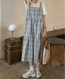 WEGO | WEGO/チェックティアードギャザーワンピース(ワンピース)