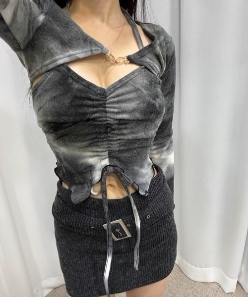 .KOM（ドットコム）の「A'GEM/9 × .kom 『.KOM/ドットケーオーエム』 タイダイトップス（その他トップス・レディース・チャコールグレー/ベージュ・FREE）」の15枚目の写真