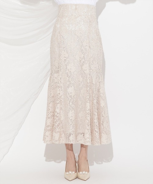 WILLSELECTION（ウィルセレクション）の「スパンコールレースマーメイドスカート（スカート・レディース・ブラック/ベージュ・FREE）」の12枚目の写真