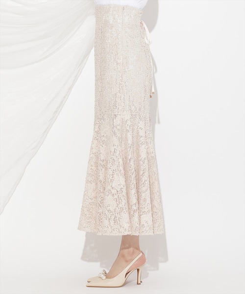 WILLSELECTION（ウィルセレクション）の「スパンコールレースマーメイドスカート（スカート・レディース・ブラック/ベージュ・FREE）」の13枚目の写真