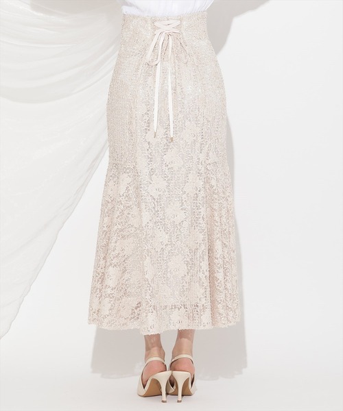 WILLSELECTION（ウィルセレクション）の「スパンコールレースマーメイドスカート（スカート・レディース・ブラック/ベージュ・FREE）」の14枚目の写真