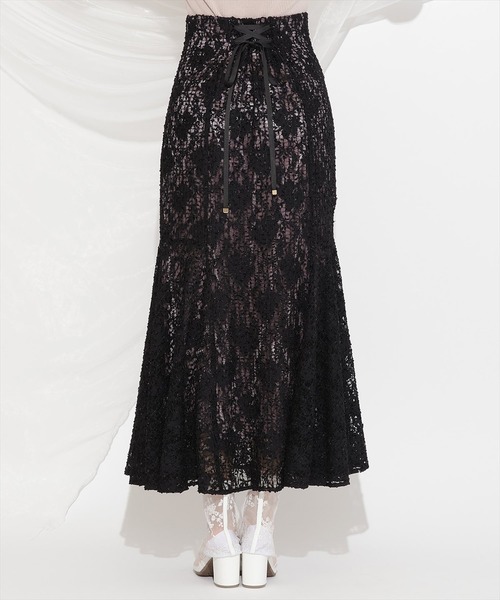 WILLSELECTION（ウィルセレクション）の「スパンコールレースマーメイドスカート（スカート・レディース・ブラック/ベージュ・FREE）」の5枚目の写真