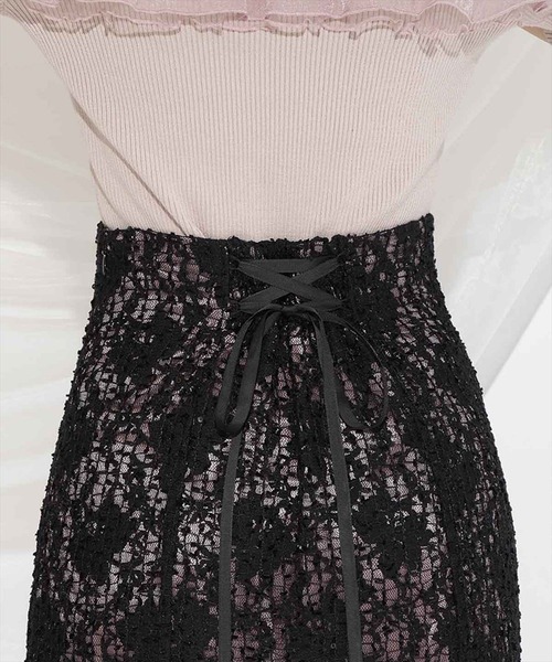 WILLSELECTION（ウィルセレクション）の「スパンコールレースマーメイドスカート（スカート・レディース・ブラック/ベージュ・FREE）」の6枚目の写真