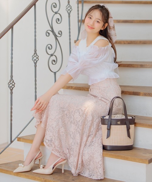 WILLSELECTION（ウィルセレクション）の「スパンコールレースマーメイドスカート（スカート・レディース・ブラック/ベージュ・FREE）」の20枚目の写真