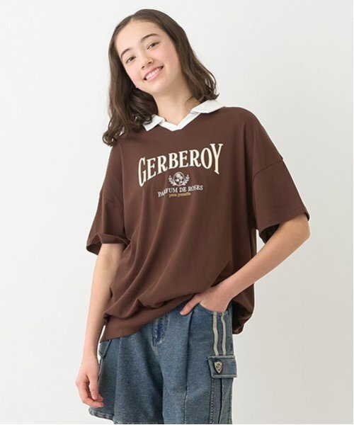 超話題新作 スキッパーロゴTシャツ（Tシャツ/カットソー）｜pom ponette トップス