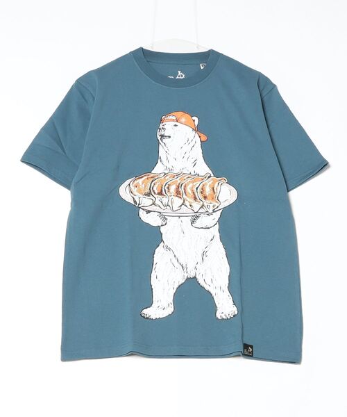 go slow caravan(ゴースローキャラバン)の「go slow caravan/ゴースローキャラバン USAコットン餃子クマ /中華そば猫T(Tシャツ/カットソー・メンズ・A/B/C/D・MEDIUM/LARGE)」の3枚目の写真