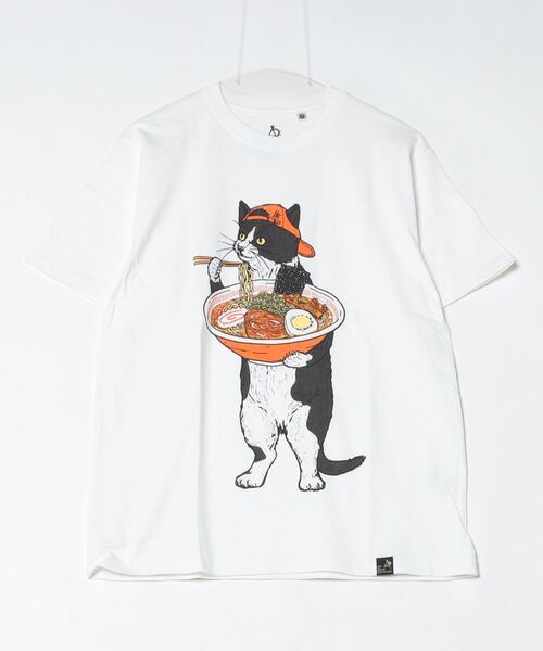 go slow caravan(ゴースローキャラバン)の「go slow caravan/ゴースローキャラバン USAコットン餃子クマ /中華そば猫T(Tシャツ/カットソー・メンズ・A/B/C/D・MEDIUM/LARGE)」の4枚目の写真