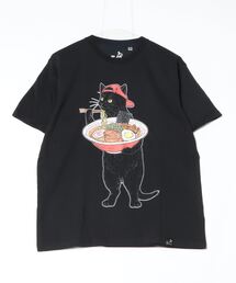 go slow caravan | go slow caravan/ゴースローキャラバン USAコットン餃子クマ /中華そば猫T(Tシャツ/カットソー)