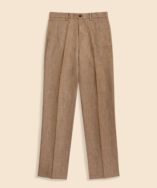 BROOKS BROTHERS(ブルックスブラザーズ)の「リネン プリーテッドパンツ PLT(その他パンツ・メンズ・ベージュ・31inch/32inch/33inch/34inch/36inch/38inch/30inch)」の1枚目の写真