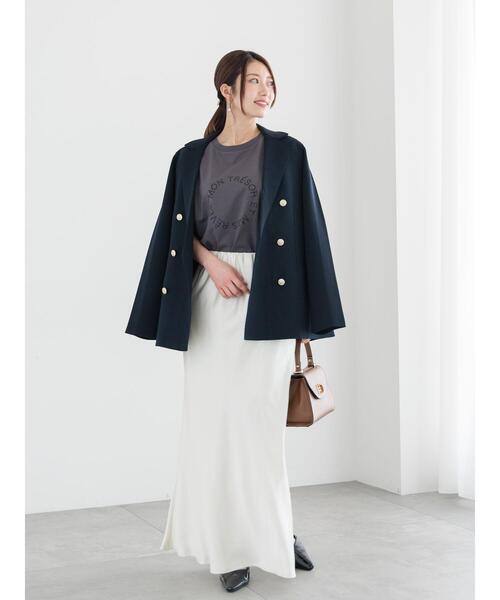 Te chichi（テチチ）の「ラインストーンサークルロゴTシャツ（Tシャツ/カットソー・レディース・シルバー/オフホワイト/チャコールグレー・F）」の7枚目の写真