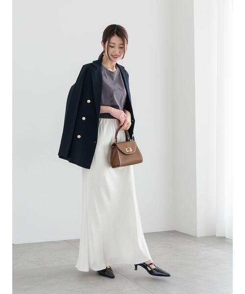 Te chichi（テチチ）の「ラインストーンサークルロゴTシャツ（Tシャツ/カットソー・レディース・シルバー/オフホワイト/チャコールグレー・F）」の8枚目の写真