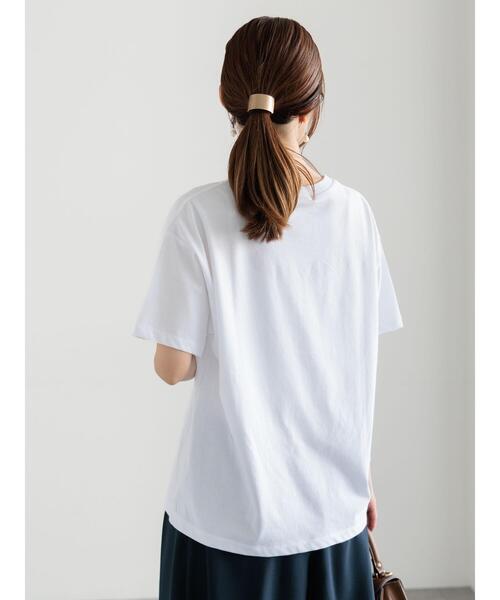 Te chichi（テチチ）の「ラインストーンサークルロゴTシャツ（Tシャツ/カットソー・レディース・シルバー/オフホワイト/チャコールグレー・F）」の13枚目の写真