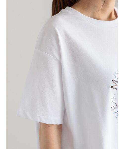 Te chichi（テチチ）の「ラインストーンサークルロゴTシャツ（Tシャツ/カットソー・レディース・シルバー/オフホワイト/チャコールグレー・F）」の17枚目の写真