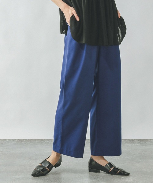 GLOBAL WORK（グローバルワーク）の「イージーケアリネンストレートパンツ/290043（その他パンツ・レディース・スミクロ/ライトグレー/ブルー/グレイッシュベージュ/オリーブ・SMALL/MEDIUM/LARGE/X-SMALL）」の5枚目の写真