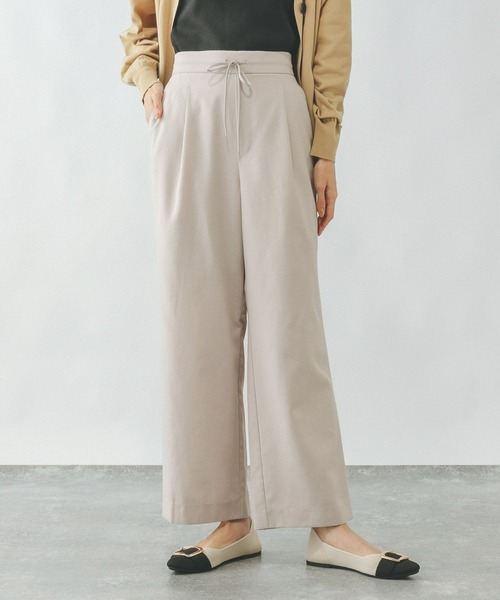 GLOBAL WORK（グローバルワーク）の「イージーケアリネンストレートパンツ/290043（その他パンツ・レディース・スミクロ/ライトグレー/ブルー/グレイッシュベージュ/オリーブ・SMALL/MEDIUM/LARGE/X-SMALL）」の13枚目の写真