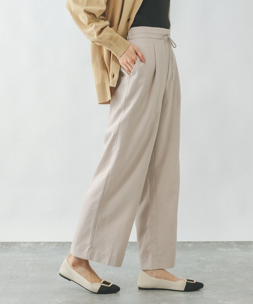 GLOBAL WORK（グローバルワーク）の「イージーケアリネンストレートパンツ/290043（その他パンツ・レディース・スミクロ/ライトグレー/ブルー/グレイッシュベージュ/オリーブ・SMALL/MEDIUM/LARGE/X-SMALL）」の14枚目の写真