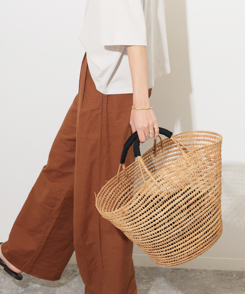 JOURNAL STANDARD relume(ジャーナルスタンダード レリューム)の「《追加》【TARANGO/タランゴ】BIGカゴBAG(かごバッグ・レディース・ブラック・FREE)」の4枚目の写真