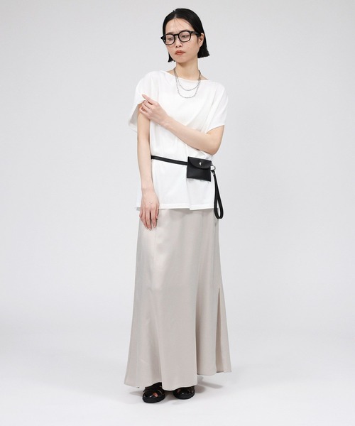 BABYLONE（バビロン）の「コットンストレッチプルオーバー（Tシャツ/カットソー・レディース・ブラック/サックスブルー/オフホワイト・フリー）」の10枚目の写真