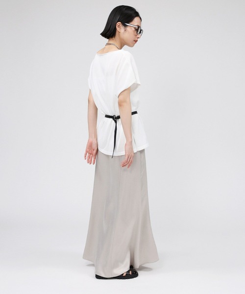 BABYLONE（バビロン）の「コットンストレッチプルオーバー（Tシャツ/カットソー・レディース・ブラック/サックスブルー/オフホワイト・フリー）」の13枚目の写真