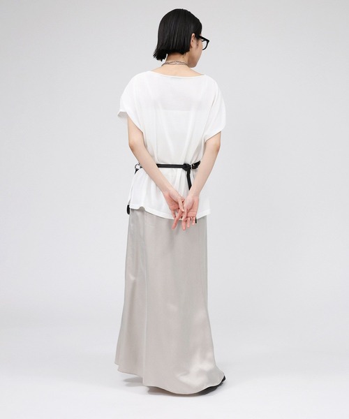 BABYLONE（バビロン）の「コットンストレッチプルオーバー（Tシャツ/カットソー・レディース・ブラック/サックスブルー/オフホワイト・フリー）」の14枚目の写真