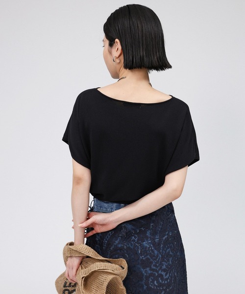 BABYLONE（バビロン）の「コットンストレッチプルオーバー（Tシャツ/カットソー・レディース・ブラック/サックスブルー/オフホワイト・フリー）」の20枚目の写真