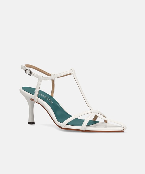 MAMIAN（マミアン）の「ポインテッドトゥ Tストラップ サンダル (7.0cmヒール)（サンダル・レディース・ブラック/ベージュ/アイボリー・S/M/L）」の8枚目の写真