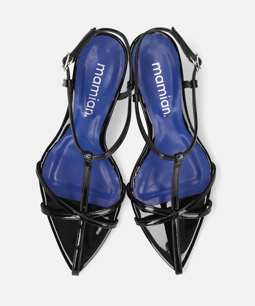 MAMIAN（マミアン）の「ポインテッドトゥ Tストラップ サンダル (7.0cmヒール)（サンダル・レディース・ブラック/ベージュ/アイボリー・S/M/L）」の11枚目の写真