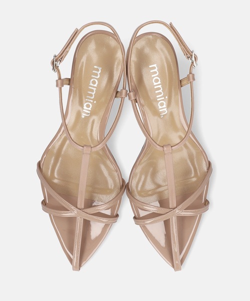 MAMIAN（マミアン）の「ポインテッドトゥ Tストラップ サンダル (7.0cmヒール)（サンダル・レディース・ブラック/ベージュ/アイボリー・S/M/L）」の17枚目の写真