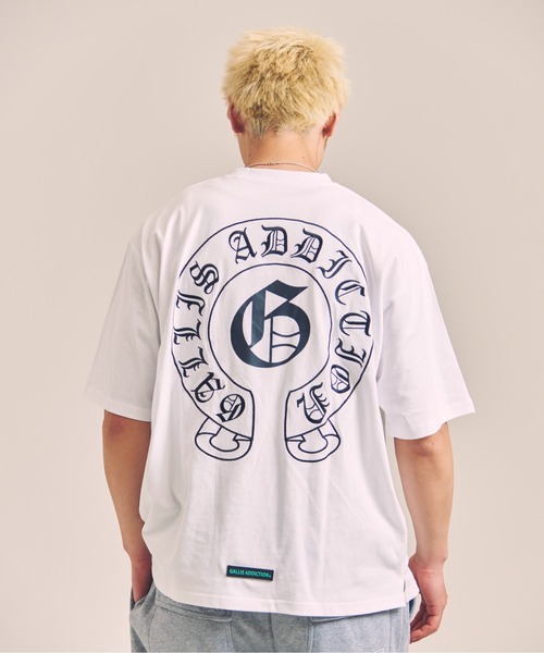GALLIS ADDICTION（ガリスアディクション）の「GA HORSESHOE刺繍 TEE（Tシャツ/カットソー・メンズ・ブラック/ホワイト/チャコール・L/M）」の11枚目の写真