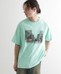 tk.TAKEO KIKUCHI | ◆フォトプリント刺繍Tシャツ(Tシャツ/カットソー)