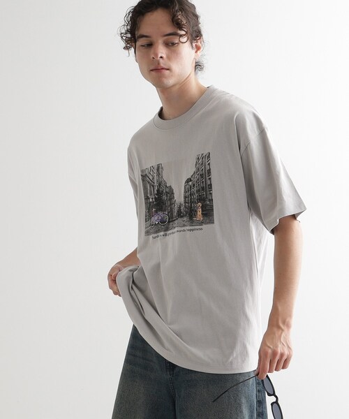 tk.TAKEO KIKUCHI（ティーケータケオキクチ）の「◆フォトプリント刺繍Tシャツ（Tシャツ/カットソー・メンズ・ホワイト/ライトグリーン/グレー・04/03/02）」の8枚目の写真