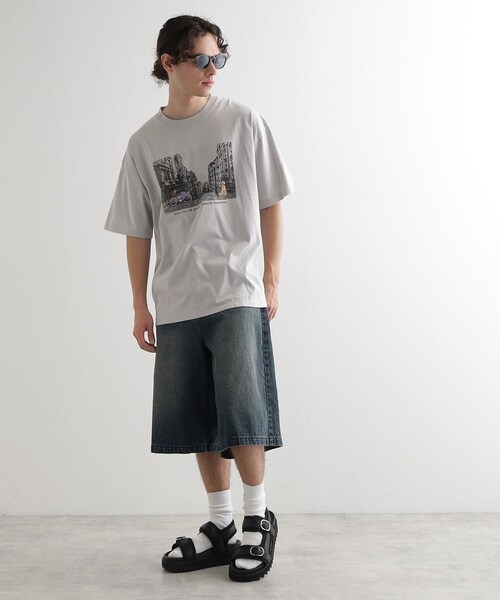 tk.TAKEO KIKUCHI（ティーケータケオキクチ）の「◆フォトプリント刺繍Tシャツ（Tシャツ/カットソー・メンズ・ホワイト/ライトグリーン/グレー・04/03/02）」の9枚目の写真