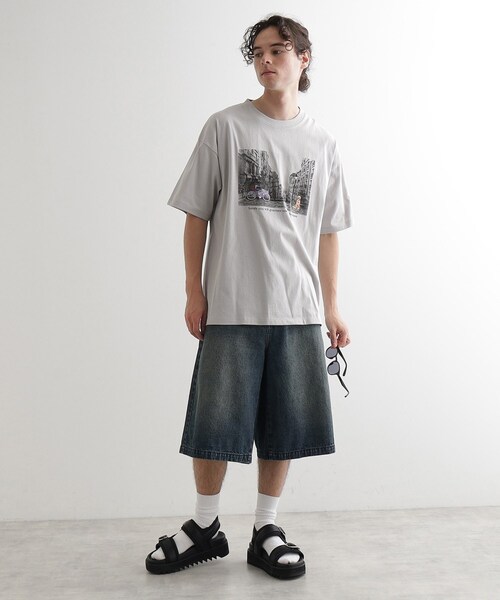 tk.TAKEO KIKUCHI（ティーケータケオキクチ）の「◆フォトプリント刺繍Tシャツ（Tシャツ/カットソー・メンズ・ホワイト/ライトグリーン/グレー・04/03/02）」の10枚目の写真