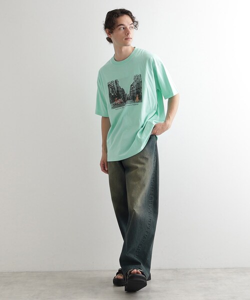 tk.TAKEO KIKUCHI（ティーケータケオキクチ）の「◆フォトプリント刺繍Tシャツ（Tシャツ/カットソー・メンズ・ホワイト/ライトグリーン/グレー・04/03/02）」の14枚目の写真