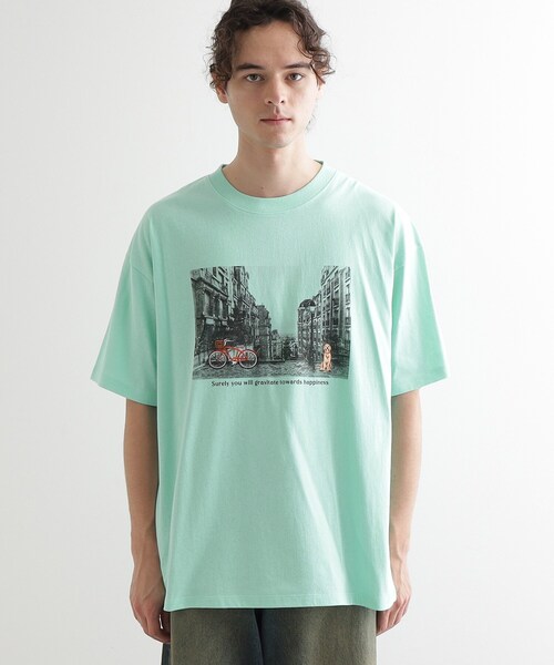 tk.TAKEO KIKUCHI（ティーケータケオキクチ）の「◆フォトプリント刺繍Tシャツ（Tシャツ/カットソー・メンズ・ホワイト/ライトグリーン/グレー・04/03/02）」の16枚目の写真