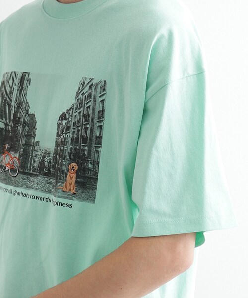 tk.TAKEO KIKUCHI（ティーケータケオキクチ）の「◆フォトプリント刺繍Tシャツ（Tシャツ/カットソー・メンズ・ホワイト/ライトグリーン/グレー・04/03/02）」の20枚目の写真