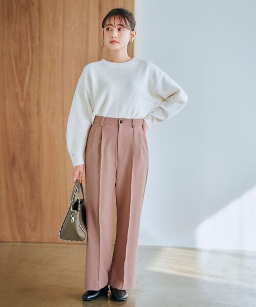 COHINA(コヒナ)の「ダブルボタンストレートパンツ 【低身長・小柄女性】(その他パンツ・レディース・ブラウン/ピンク・XS-Regular)」の8枚目の写真