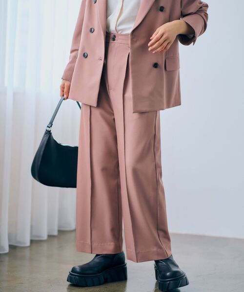 COHINA(コヒナ)の「ダブルボタンストレートパンツ 【低身長・小柄女性】(その他パンツ・レディース・ブラウン/ピンク・XS-Regular)」の6枚目の写真