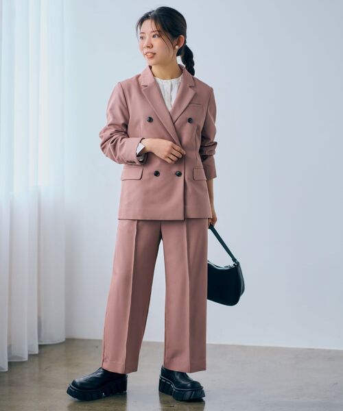 COHINA(コヒナ)の「ダブルボタンストレートパンツ 【低身長・小柄女性】(その他パンツ・レディース・ブラウン/ピンク・XS-Regular)」の5枚目の写真