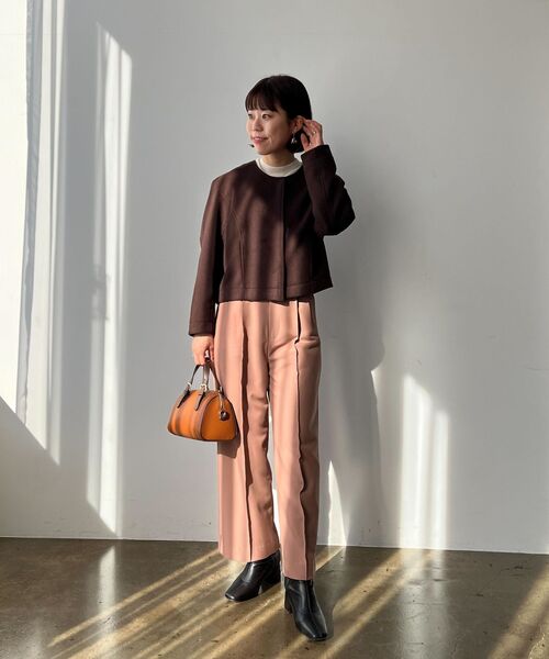 COHINA(コヒナ)の「ダブルボタンストレートパンツ 【低身長・小柄女性】(その他パンツ・レディース・ブラウン/ピンク・XS-Regular)」の11枚目の写真