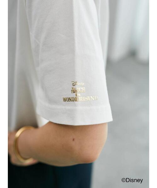 Lugnoncure（ルノンキュール）の「【Disney】ふしぎの国のアリス/プリントTシャツ4（Tシャツ/カットソー・レディース・チャコールグレー/オフホワイト・F）」の7枚目の写真