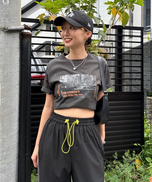 RODEO CROWNS ブラックTシャツ フリーサイズ RODEO CROWNS WIDE BOWL | スタッズライクTシャツ (Tシャツ