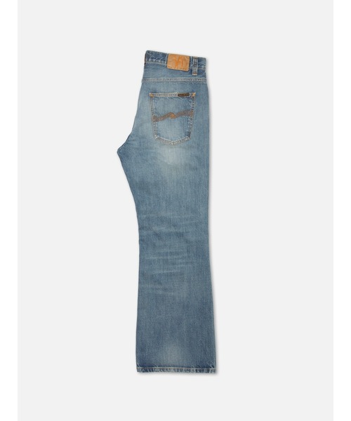 Nudie Jeans(ヌーディージーンズ)の「Nudie Jeans/ヌーディージーンズ Flare Glenn / レギュラーフィットフレアレッグジーンズ / Streaky Worn / レングス30(デニムパンツ・メンズ・ライトインディゴブルー・28inch/29inch/30inch/31inch/32inch/33inch/34inch/36inch)」の2枚目の写真