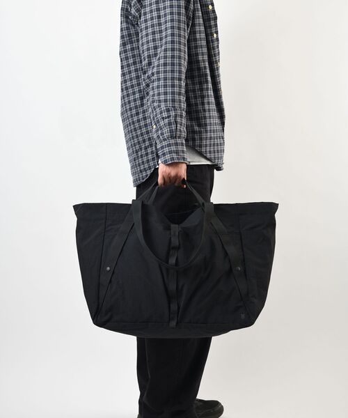 TRAVEL SHOP MILESTO(トラベルショップミレスト)の「MILESTO UTILITY パッカブルビッグトートバッグ(トートバッグ・メンズ・カーキ/キャメル/ブラック・フリ-)」の18枚目の写真
