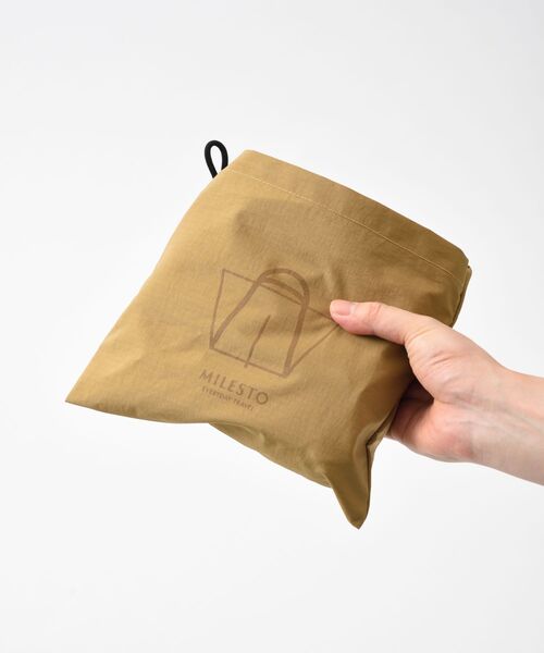 TRAVEL SHOP MILESTO(トラベルショップミレスト)の「MILESTO UTILITY パッカブルビッグトートバッグ(トートバッグ・メンズ・カーキ/キャメル/ブラック・フリ-)」の8枚目の写真