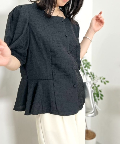 mebole(メボレ)の「Purity Lily Blouse(シャツ/ブラウス・レディース・アイボリー/ブラック・FREE)」の12枚目の写真