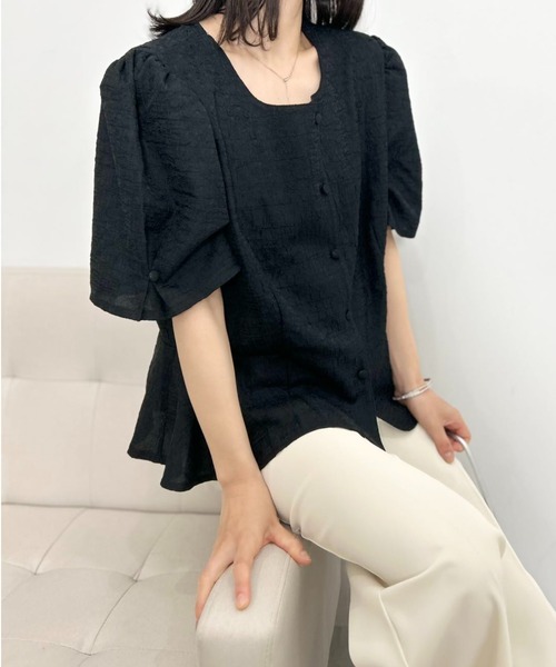 mebole(メボレ)の「Purity Lily Blouse(シャツ/ブラウス・レディース・アイボリー/ブラック・FREE)」の16枚目の写真