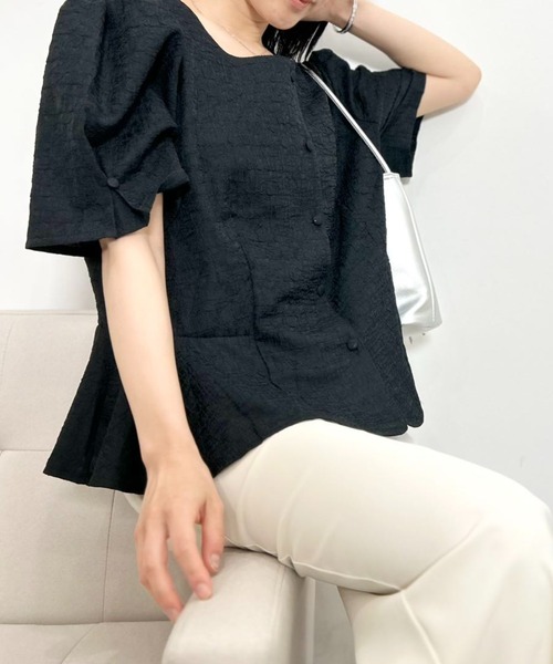 mebole(メボレ)の「Purity Lily Blouse(シャツ/ブラウス・レディース・アイボリー/ブラック・FREE)」の15枚目の写真
