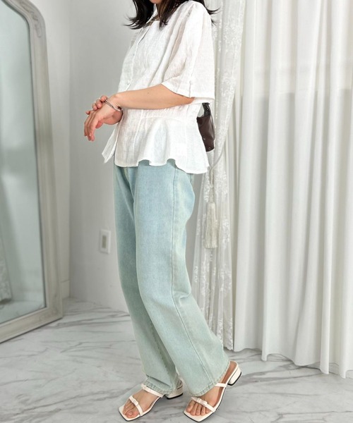 mebole(メボレ)の「Purity Lily Blouse(シャツ/ブラウス・レディース・アイボリー/ブラック・FREE)」の4枚目の写真